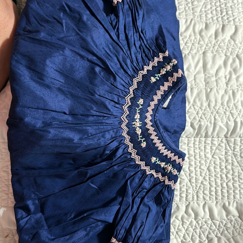 Blue smocked dress